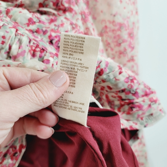 NWT Anthropologie LetMeBe Ruched Floral Blouse, Top 1X - Picture 5 of 7